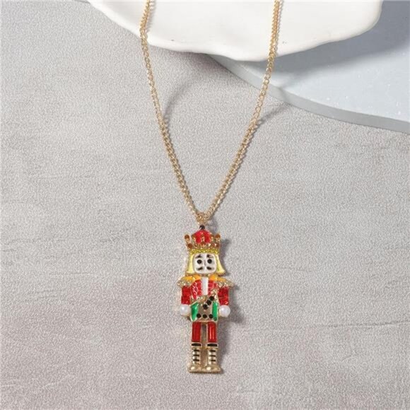 18K Gold-Plated Nutcracker Pendant Necklace - Picture 7 of 8